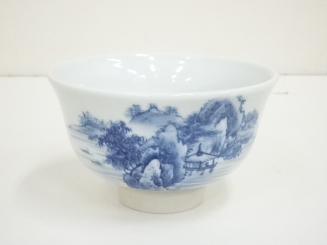 道具 ] - 道具 有田焼 馬場真右衛門造 染付山水茶碗（共箱） | 宗 sou